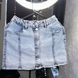 Almost Famous brand Jean skirt size small, light blue wash